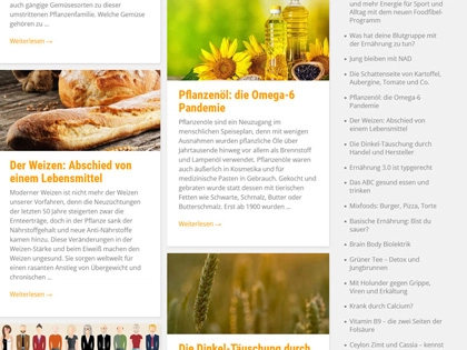 Screenshot: Foodfibel Ernährungs-Blog
