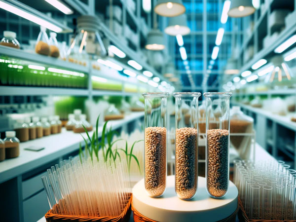 Foto: Getreideproben im Labor für Pflanzenzüchtung. © Foodfibel.de