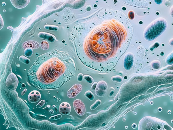 Zelle mit Mitochondrien. © Foodfibel.de