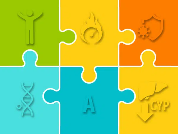 Schemabild: Die biologischen Merkmale von A-Siedler als Puzzlesteine, die ein Gesamtbild ergeben. (c) foodfibel.de