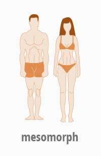 Grafik: zu mesomorpher Körpertyp